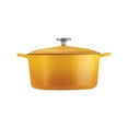 thumbnail image 3 of Tramontina Bestow 5.5-Quart Enameled Cast Iron Round Dutch Oven with Lid, Sunrise with Stainless Steel Knob, Oven-Safe, 3 of 8