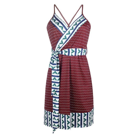 IROINNID Maternity Dress Bump Friendly Dress, Sleeveless and V-Neck Short Boho Outfits Vacation Casual Dress