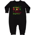 thumbnail image 2 of Inktastic Celebrating My First Black History Month for Kids Baby Fleece Romper, 2 of 4