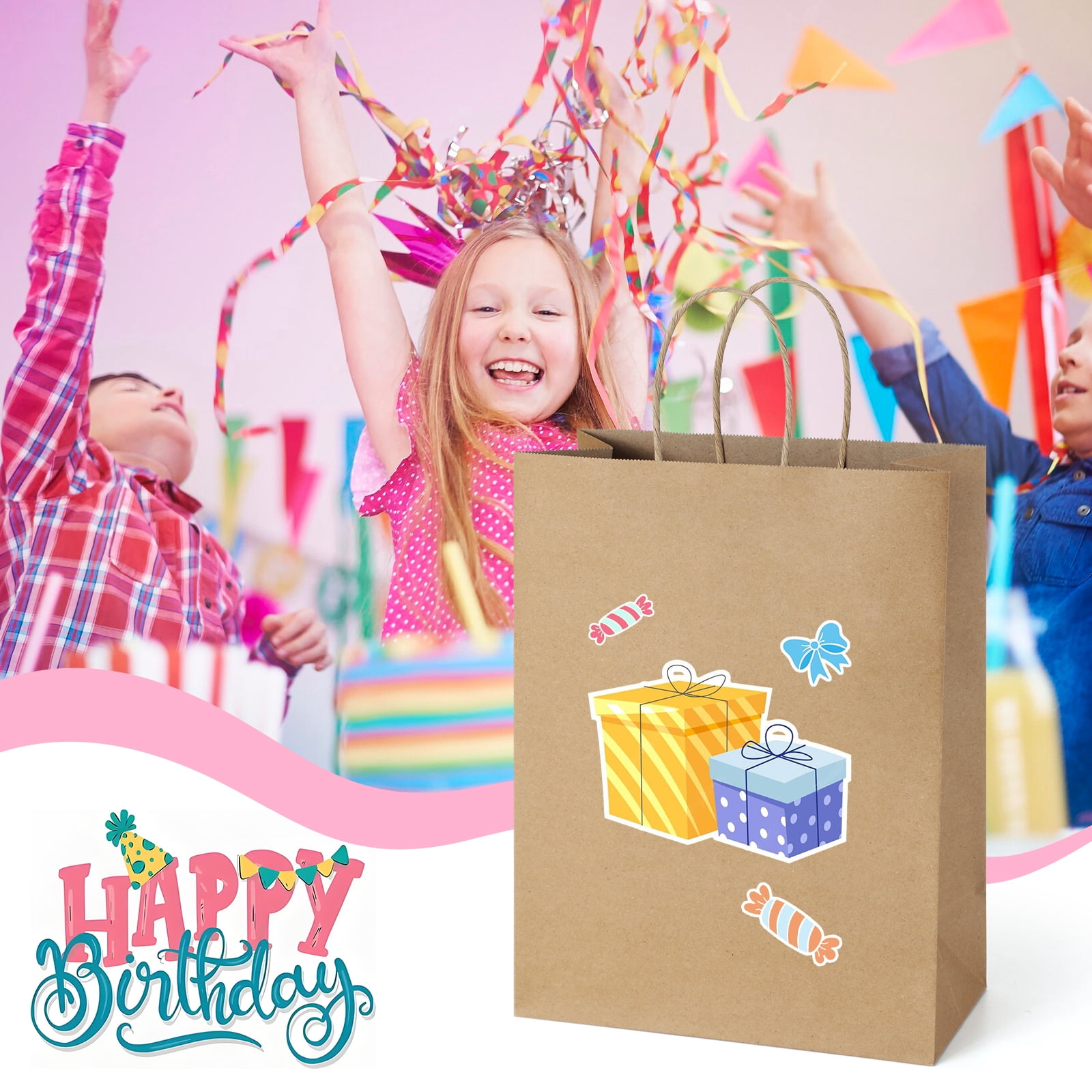 BagDream Recyclable Paper Bags 10x5x13 25Pcs Brown Kraft Paper Gift Bags, Shopping Bags, Merchandise Bags, Retail Bags, Party Bags, Gift Bags with Handles
