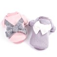 thumbnail image 5 of Suéter para perros con lazo Suéter para perros pequeños Abrigo de punto para perros Suéteres de punto para gatos para Chihuahua Yorkshire Ropa de Navidad (Rosa, M) Zefei Wu  9024735034858, 5 of 5