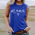 thumbnail image 4 of HOMBOM Sleeveless Y2k Tops for Women Blue Crew Neck Graphic Tee Mama Mother's Day Tank Tops Casual Tops L, 4 of 4