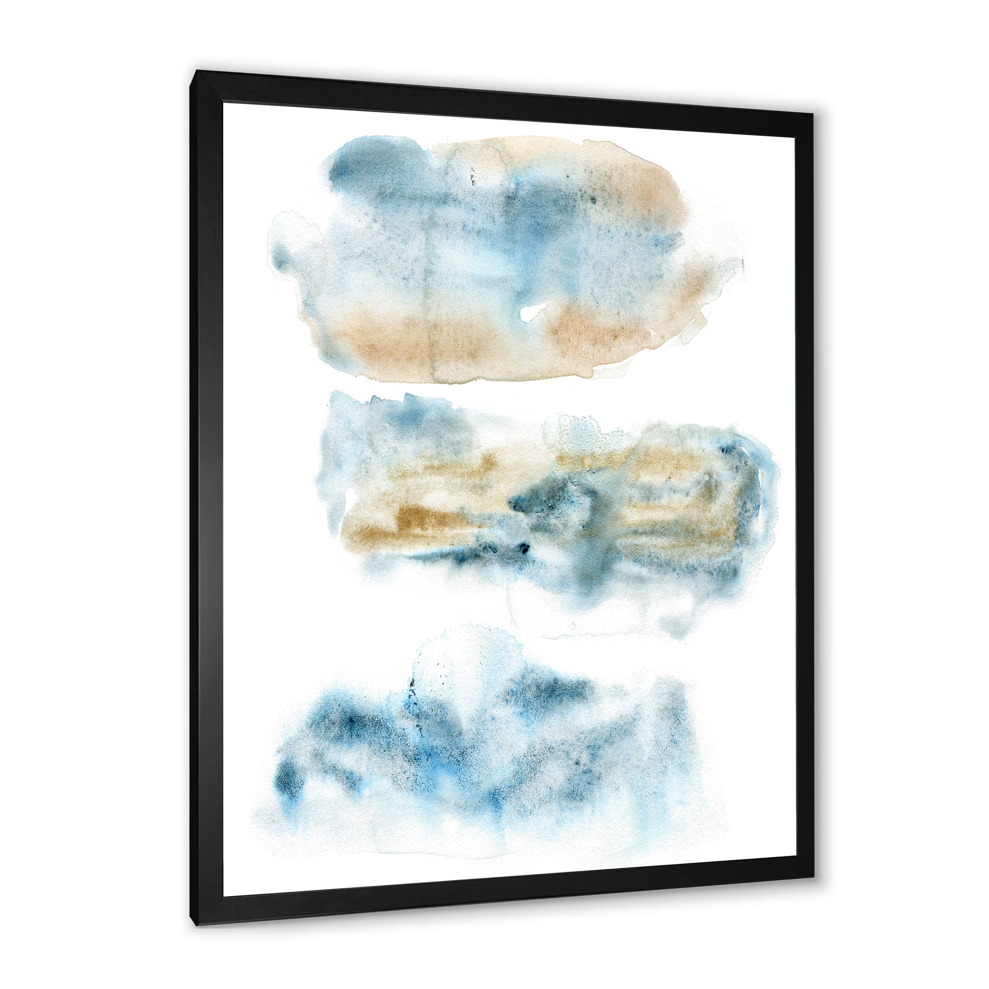 Designart 'Abstract Of Clouds Dark Blue Colored II' Modern Framed Art Print