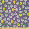 thumbnail image 2 of Ambesonne Electric Fabric by the Yard Microfiber, Hand-Drawn Lamps Pattern, 1 Yard, Yellow Blue Violet and Grey, 2 of 2