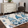 thumbnail image 3 of Area Rugs for Living Room Bedroom, Blue Christmas 4'x6' Rug Washable Carpet Runner Indoor Outdoor, Xmas Gnomes Balls Tree Snowflake Gifts Non Slip Accent Floor Mats Rug for Kitchen, Office, 3 of 8
