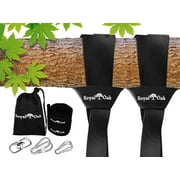 EASY HANG (8FT) TREE SWING STRAP X2 - Holds 4400lbs. - Heavy Duty Carabiner - ..