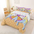 thumbnail image 2 of Manfei Ice Cream Bowknot Full Size Comforter Sets,Colorful Drip Bedding Comforter Set,Colorful Stars Reversible,3pcs,1 Comforter and 2 Pillowcases, 2 of 7