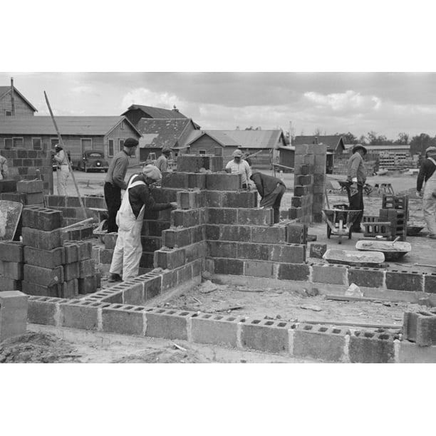 Cinder Block Construction History (24 x 18)