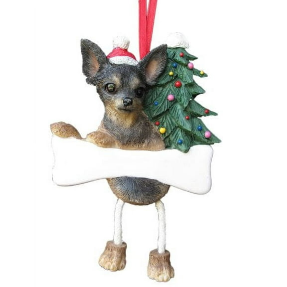Chihuahua Ornament with Unique "Dangling Legs" Hand Painted