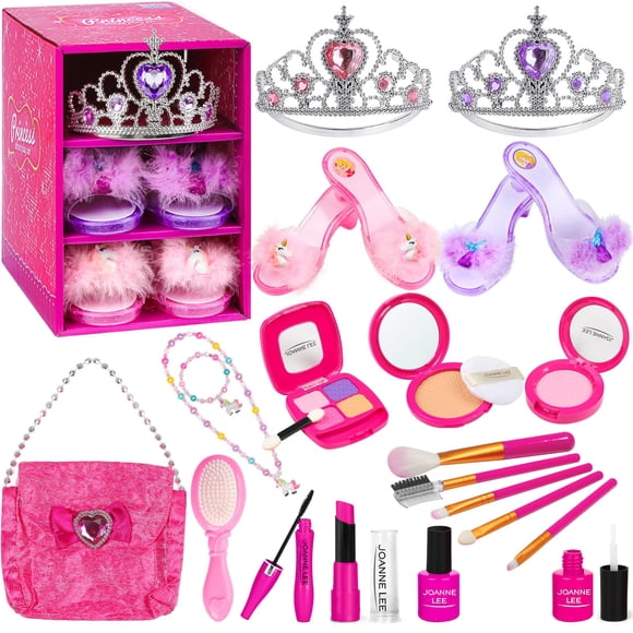 Set de zapatos de vestir y maquillaje Princess para niñas de 3 a 6 años