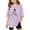 Light Purple, variant on Cute Tops For Teens Children Kids Girls Short Sleeve T-Shirts Kids Summer Oversized Tops Casual Crewneck Basic Tees Comfortable Everyday Wear Girls Tops 13-14 160