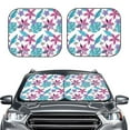 thumbnail image 2 of Balery Hawaiian Style Parasol para parabrisas de coche de 2 piezas | Parasol plegable para parabrisas delantero de coche para la mayoría de sedanes-Small, 2 of 6