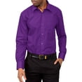 thumbnail image 3 of G-Style USA Men's Regular Fit Long Sleeve Solid Color Dress Shirts - Purple - Small - 15-15.5 - 30-31, 3 of 6