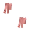 thumbnail image 3 of Qarigey Women Ice Silk Pajama Set Soft Comfortable Pants Loose Waist Elastic V-neck Loungewear Pieces Cotton Two T-Shirt Rosa 4XL 2Conjunto, 3 of 6