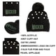 thumbnail image 2 of Gorro Bioworld Wicked Negro con Puño, Perlas y Pompon, 2 of 6