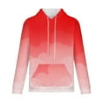 thumbnail image 4 of Timoontee Men's Gradient Color Hoodies Pullover Long Sleeve Tops Fall Casual Hiking Jogger Sports Hooded Sweatshirts Kangaroo Pocket Sweatshirts Red M, 4 of 5