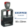 thumbnail image 1 of Printtoo With Shipped By Text Heavy Duty Dater Stamp Self Inking Office Document Date Rubber Stamp-Blue, 1 of 1