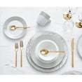 thumbnail image 2 of Safdie & Co. Dinnerset Taupe Band Round Rim, 2 of 2