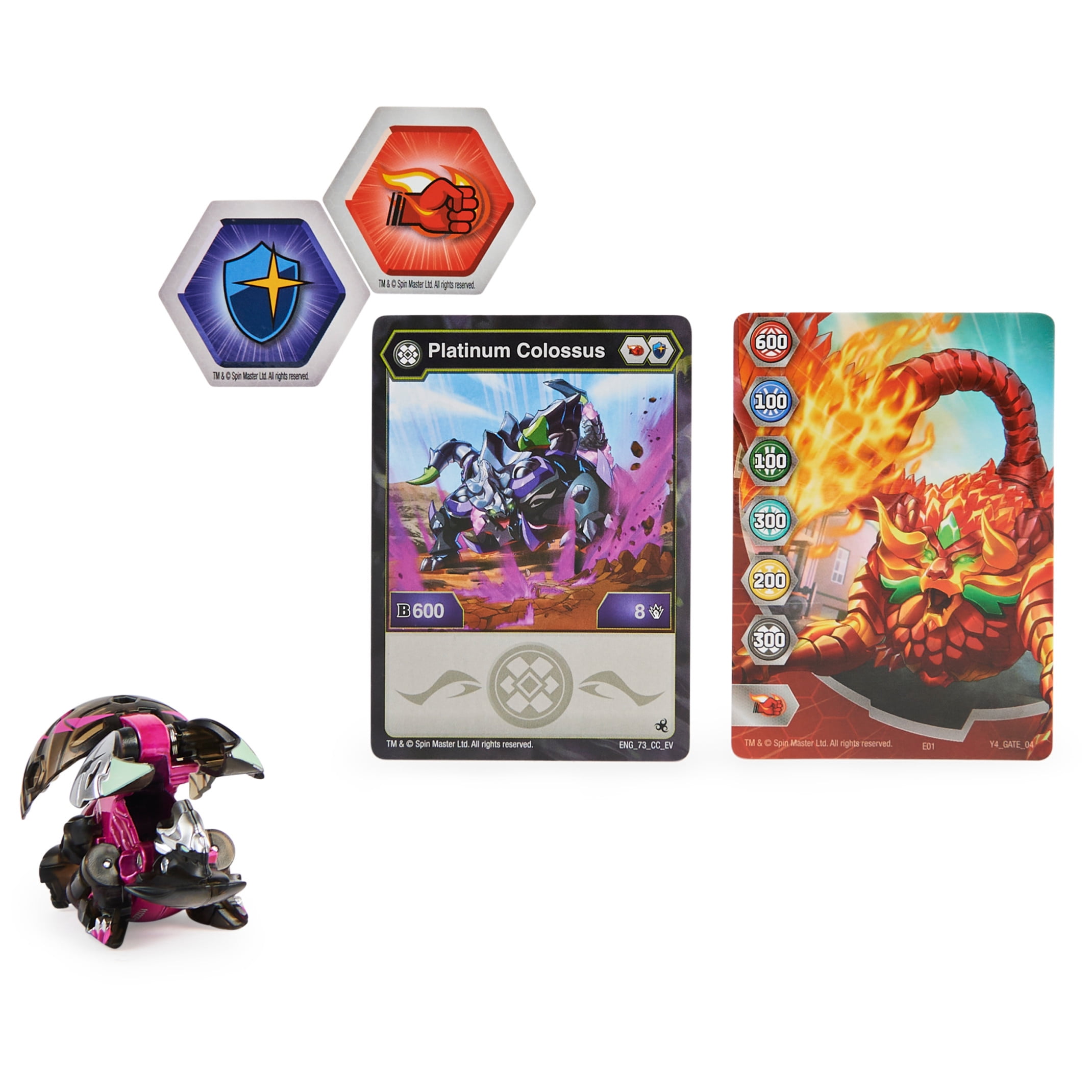 Bakugan Evolutions Platinum Darkus Stingzer Figur + Karten – Actionfigur, Verwandelt Sich Von Kugel Zu Figur