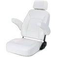 thumbnail image 5 of NORTHCAPTAIN Premium Pontoon Captain's Chair High Back Reclining Pontoon Bucket Boat Seat with Armrests and Adjustable Headrest,White, 5 of 5