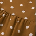 thumbnail image 6 of QLEICOM Women's 2023 Summer Dress Round Neck Sleeveless Polka Dot Loose Large Swing Ruffle Dress Beach Sundress Mini Flared Tank Dress Khaki M, US Size:6, 6 of 6