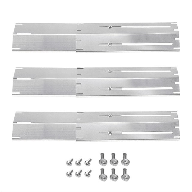 Ensemble de Remplacement de Plaque Chauffante Réglable en Acier Inoxydable pour Barbecue au Gaz, Kit d'Accessoires de Cuisson Extérieure pour Cuisine 3 Pcs