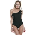 thumbnail image 1 of Women's One Piece Swimsuits One Shoulder Swimwear Asymmetric Ruffle Monokinis Bathing Suits, 1 of 5