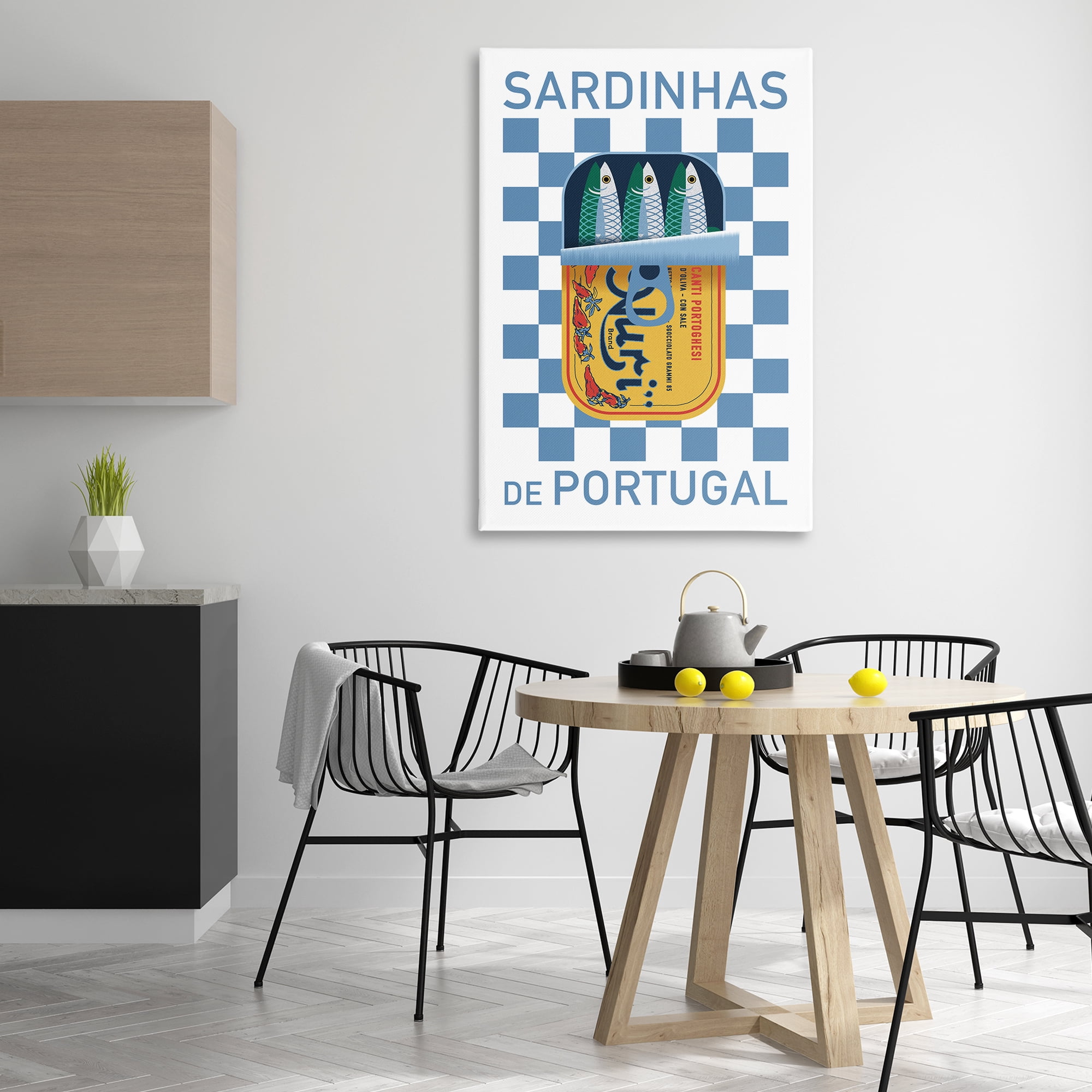 Stupell Industries Portuguese Sardines Can Food & Beverage Painting Gallery Wrapped Canvas Art Print Wall Art, 30 x 45