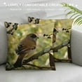 thumbnail image 3 of GOSMITH Throw Pillow Cover - Ashy Crowned Sparrow Lark Sparrow Bird, 3 of 5