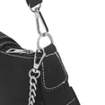 thumbnail image 2 of M Buder Bolso de Lona Moda Mujer Pequeño Bolso de Hombro Femenino Cadena Decoración Underarm Bag Negro Elegante Casual para Uso Diario 27 cm / 10.6 inches, 2 of 9