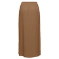 thumbnail image 7 of Wdgfv Linen Straight Maxi Skirt with Side Slit - Elastic Waist Drawstring Long Flowy Ankle-Length Skirt with Pockets, 7 of 7