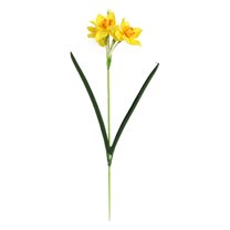 Artificial Flowers Artificial Daffodils Flowers Faux Daffodils Plants Silk Daffodils Flowers with Stems Flower Arrangement for Party Wedding Office Store Home Decor