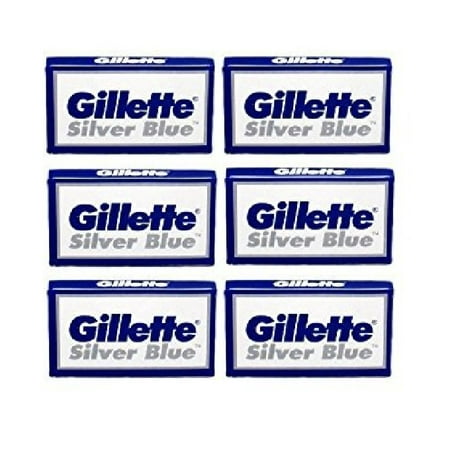 Gillette Silver Blues Double Edge Blades, 5 ct. (Pack of 6)