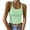 Green, variant on Women's Sleeveless Tank Top Form Fitting Scoop Neck Ribbed Knit Basic Cami Shirts Blue, S