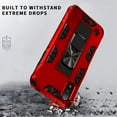 thumbnail image 6 of for Galaxy A01 Case,Samsung A01 Case,with HD Screen Protector,Military Grade Magnetic Car Mount Kickstand Heavy Duty Shockproof Case Cover for Samsung Galaxy A01 (Red), 6 of 7