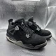 thumbnail image 1 of Ni - ke Size 7 - Ni - ke Air Jordan 4 Retro SE GS Black Canvas Men's Shoes - DV0553 006, 1 of 5