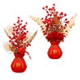 thumbnail image 1 of 2 Adornos de año Nuevo Chino, Flores Artificiales, Decorativa, Festival de Primavera, Accesorios para Fotos para El Hogar Y El Interior Estilo F y Estilo E Soledad Ramo de año nuevo chino, 1 of 10
