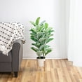 thumbnail image 2 of Northlight 34" Potted Green Artificial Rubber Plant, 2 of 5