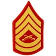 thumbnail image 3 of United States Marine Corps (USMC) Chevron female gold embroidered on red Gunnery Sergeant (GYSGT)), 3 of 6