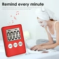 thumbnail image 5 of Latrodar Kitchen Timer Digital Magnetic Cooking Baking LCD Count Secure Sleep Clock Kitchen Red 3.2x2.4 Inch Home Gadgets, 5 of 5