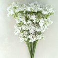 thumbnail image 4 of (Blanco) 10 ramos de flores decorativas de aliento de bebé de seda sintética artificial para ramos de novia, bodas, librerías, cafeterías, decoración de bricolaje., 4 of 5