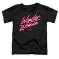 thumbnail image 2 of Wonder Woman Neon Logo Kids T Shirt (4) for Toddler Boys and Girls, Black, 2 of 4