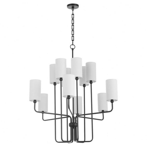 12 Light Chandelier-37.5 inches Tall and 37 inches Wide-Matte Black Finish Bailey Street Home 183-Bel-5048513