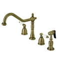 thumbnail image 3 of Kingston Brass KB1793PLBS Robinet de Cuisine à Grand Diffusion 8 Pouces avec Pulvérisateur en Laiton, 3 of 4