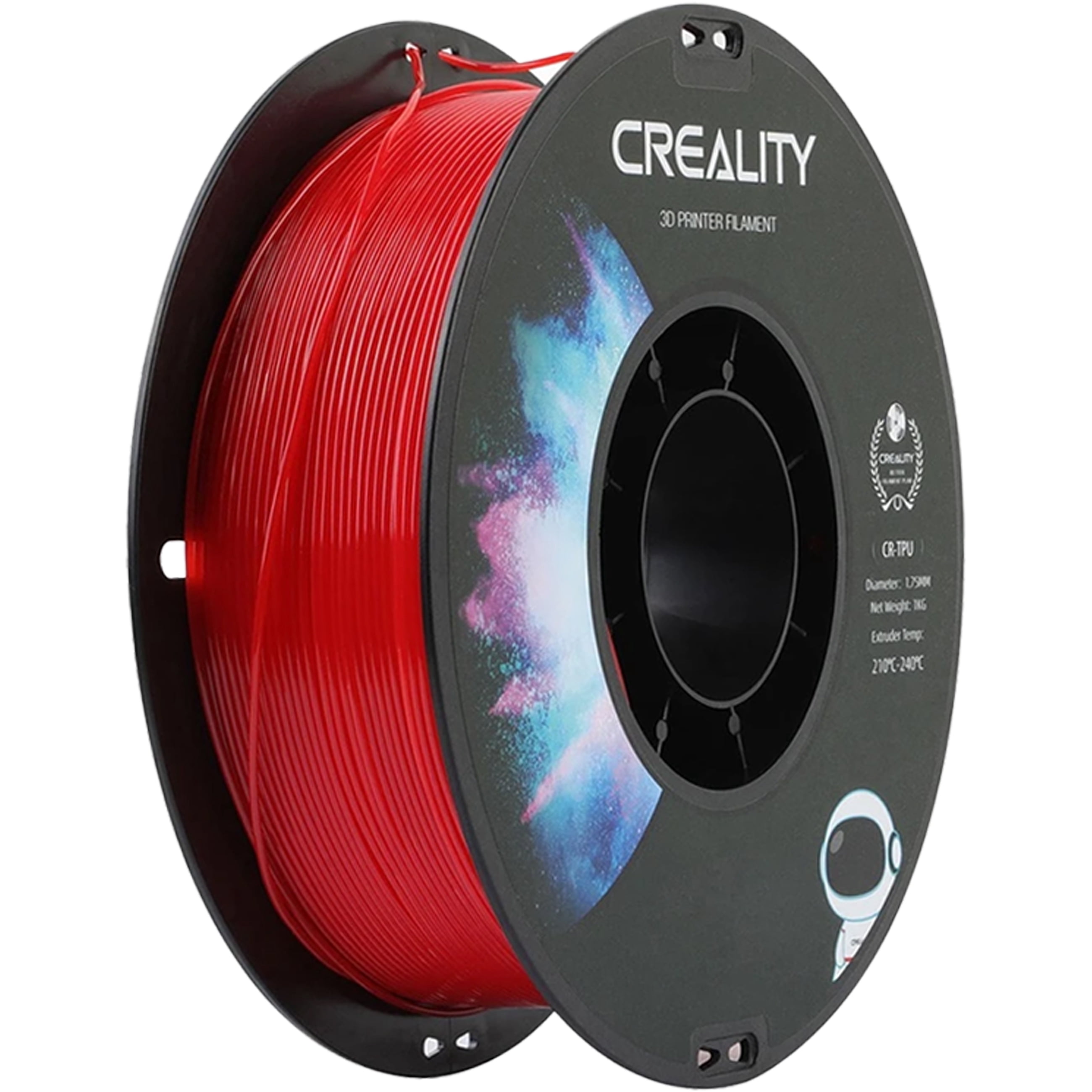 Creality 95A TPU 3D Filament  1.75mm Flexible & Durable High-Speed Printing Elastic TPU Use w FDM Printers for Soft Parts Red 4 Unit per pack