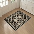 thumbnail image 3 of ODIKA Farmhouse Distressed Geometric Boho Cross Hatch Desk Dining Under Pet Friendly & Kids Safe for Bedroom, Bedside, Nursery, 3 of 7