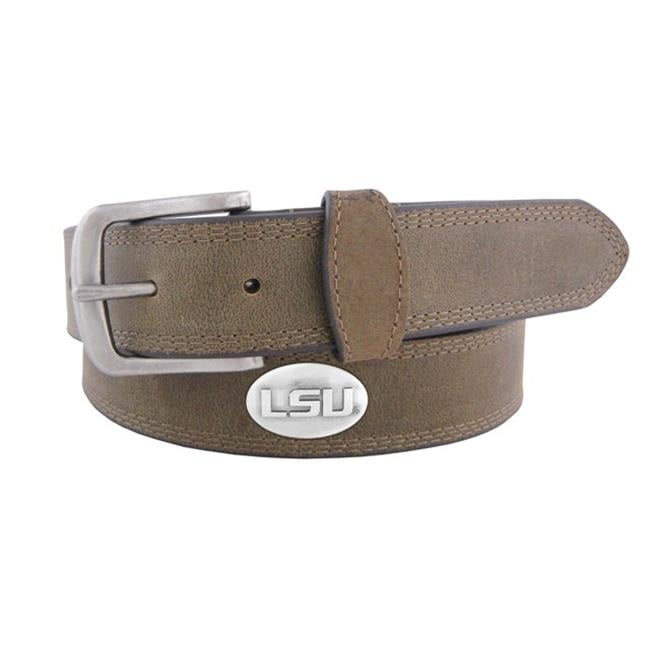 NCAA Clemson Tigers Crocodile Tip Leather Concho Belt Zeppelin Products Inc 