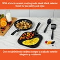 thumbnail image 6 of IMUSA Nonstick Ceramic Cookware Set 4-Pieces, 10" and 10.5" Inches, with Stay-Cool Handles, Aluminum, Black, 6 of 9