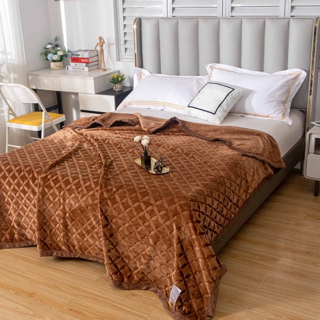 Xihbxyly Chal de Terciopelo de Leche, Suave y Acogedor, Ribete de Doble Cara, Manta Ligera y Portátil, Versátil para Decorar El Hogar, para Sofá, Viajes y Picnic, Tamaño 100 X 150 Cm.
