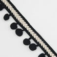 thumbnail image 4 of 5 Yd Pom Pom Trim Ball Ribbon Braid Sewing Band DIY Crafts Decoration Black, 4 of 6